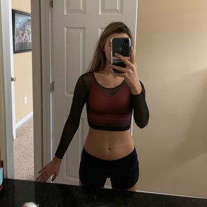 spanx top never worn crop mesh
